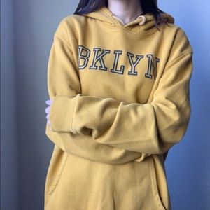 Mustard Yellow Brooklyn Men Hoodie